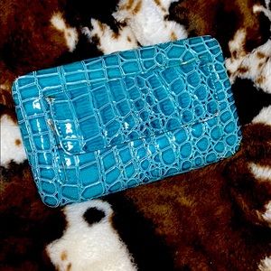 Teal Alligator Print Styled Wallet